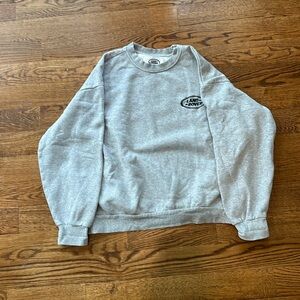 grey land rover crew neck